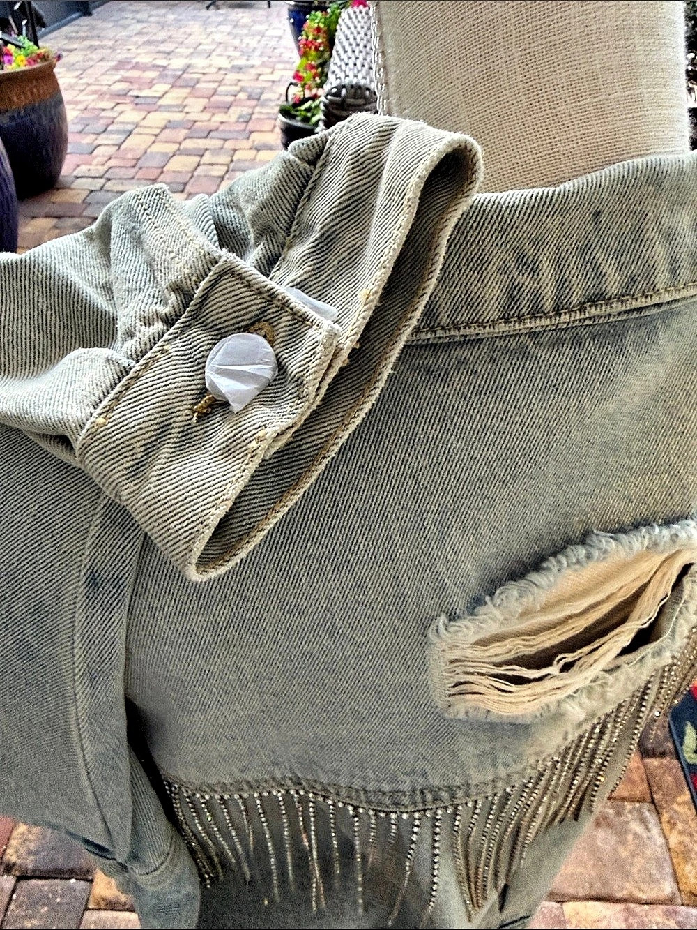 Blueb Distressed Denim Jacket - Picture 5 of 7